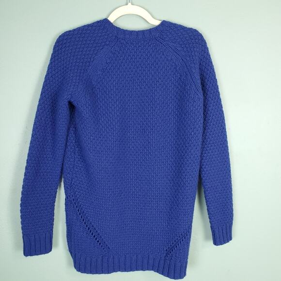 C Wonder Oversized Cable Knit Crew Neck Blue Sweater Size XS - Picture 2 of 5